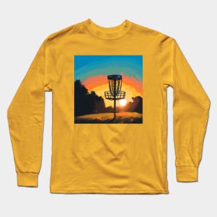 Disc Golf Against a Morning Sunrise Long Sleeve T-Shirt